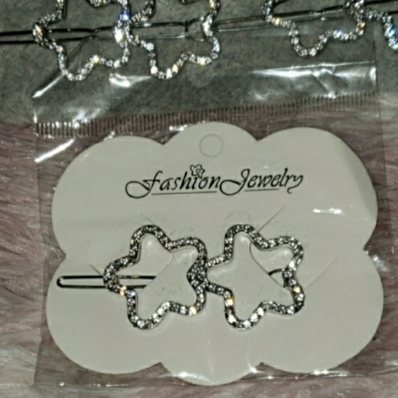 Hair Accesories Clips Two Star Pronged - Picture 8 of 8